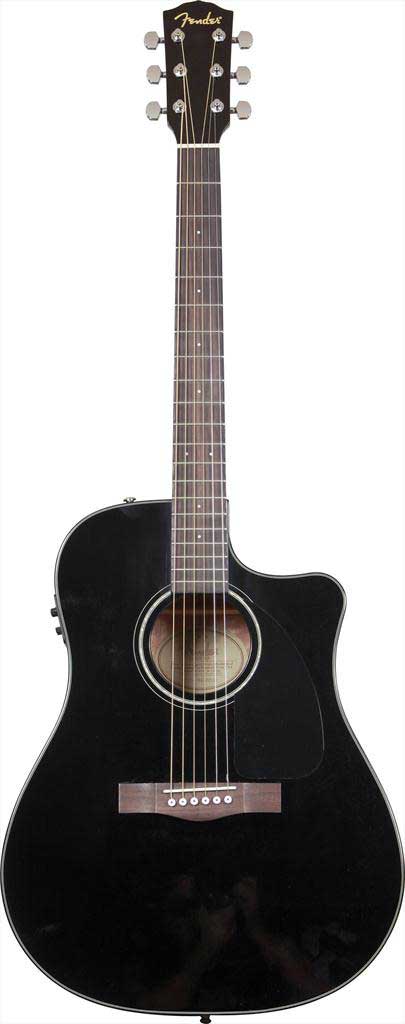 Fender CD-60CE Cutaway Electro Acoustic Guitar in Black