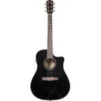 Fender CD-60CE Cutaway Electro Acoustic Guitar in Black
